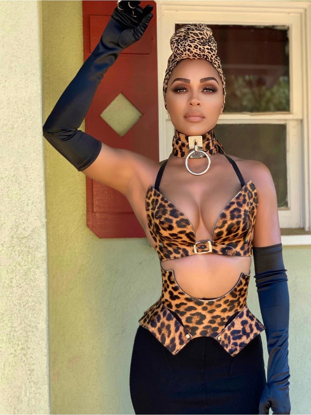 ZANA BAYNE Leopard Cat Eye Bra VGUC